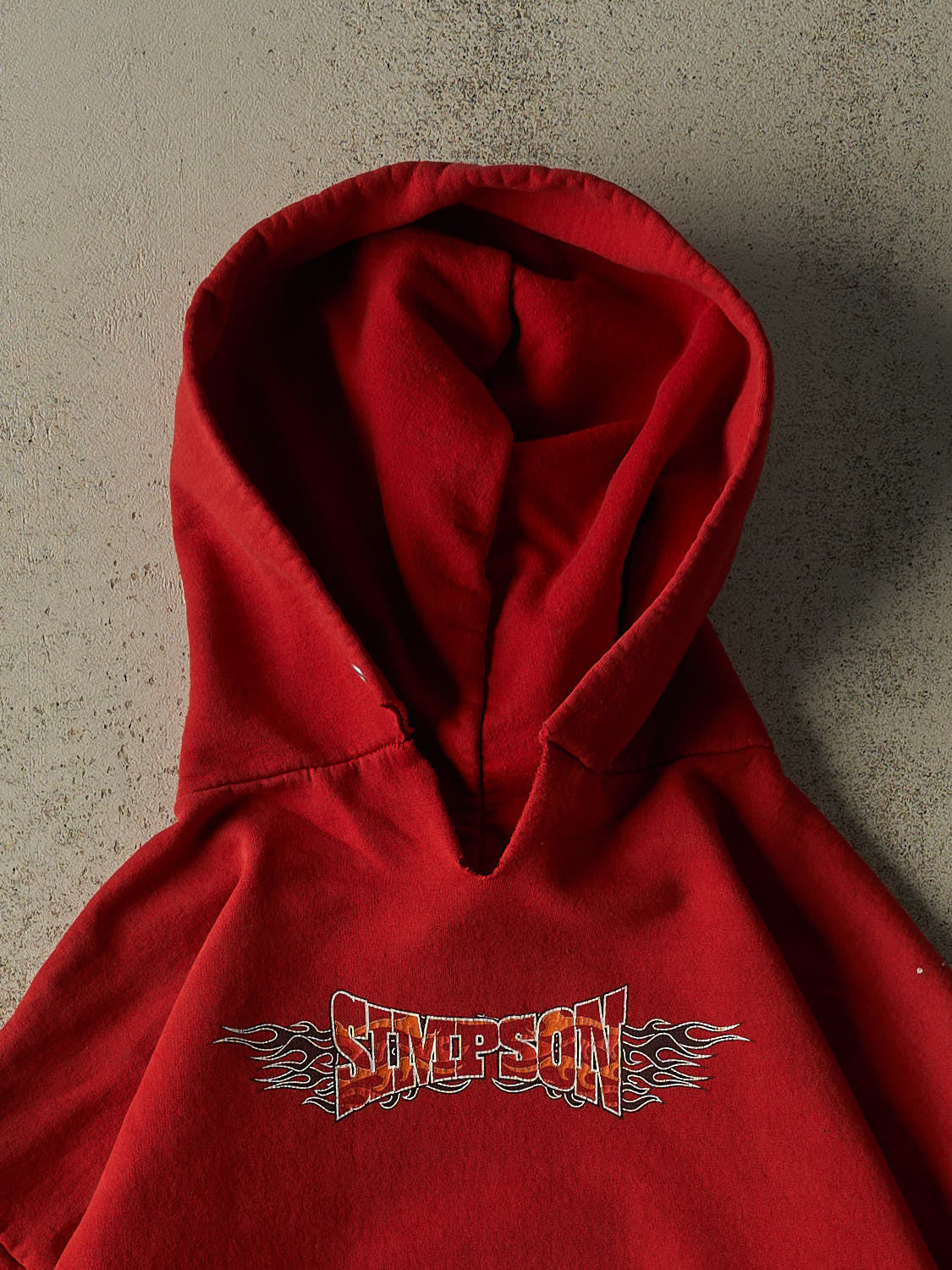 Vintage 90s Red Simpson College Hoodie (L)