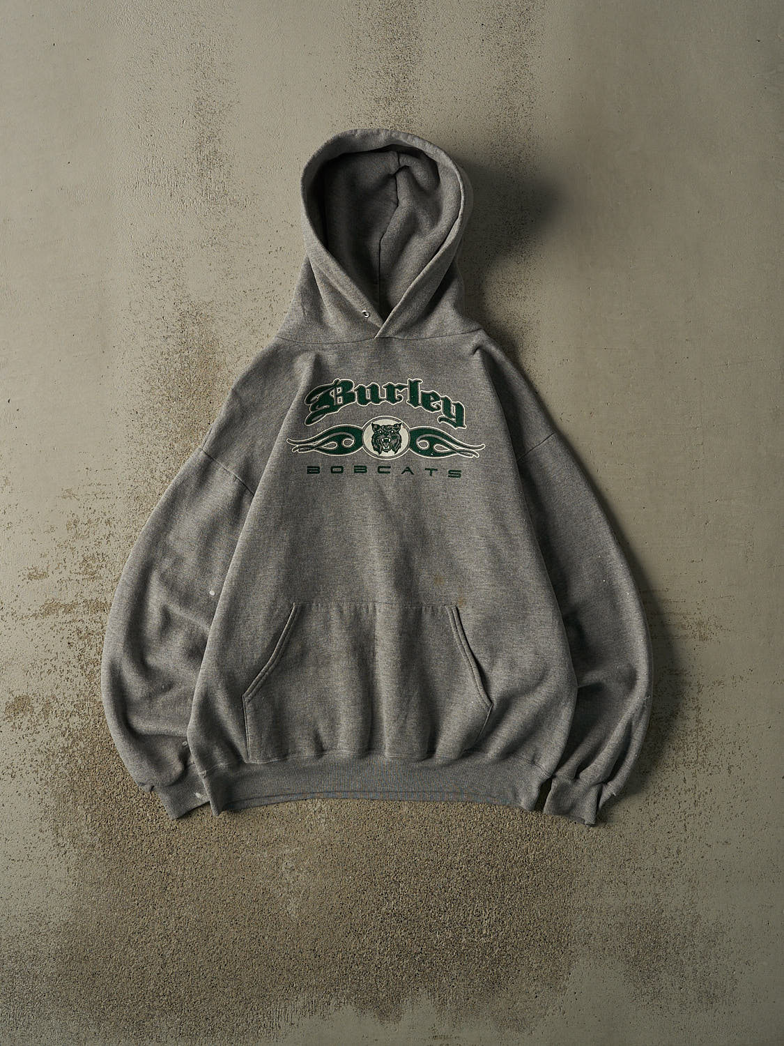 Vintage Y2K Grey Burley Bobcats Hoodie (M/L)