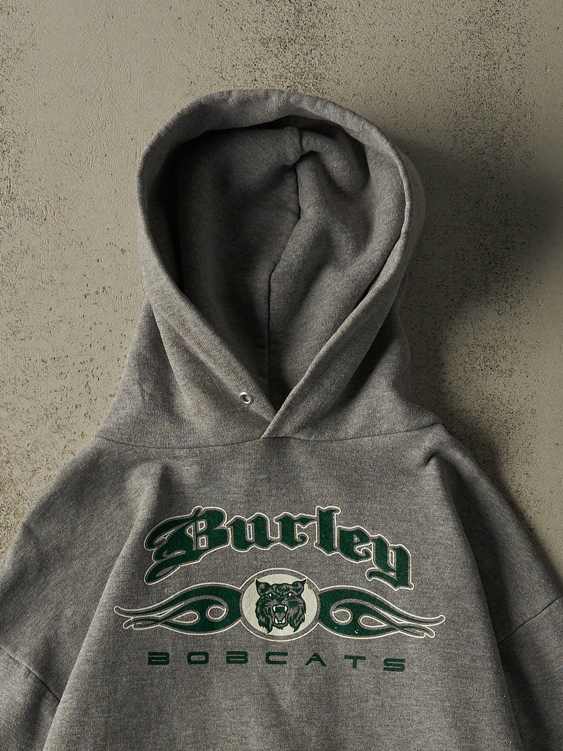 Vintage Y2K Grey Burley Bobcats Hoodie (M/L)