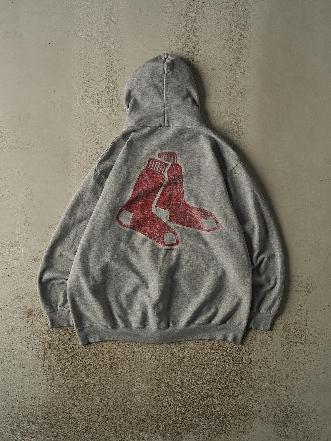 Vintage 08' Grey Boston Red Sox Zip Up Hoodie (XXL)