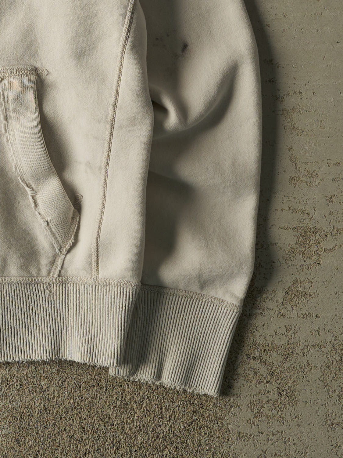 Vintage Y2K Beige Abercrombie & Fitch Hoodie (S/M)