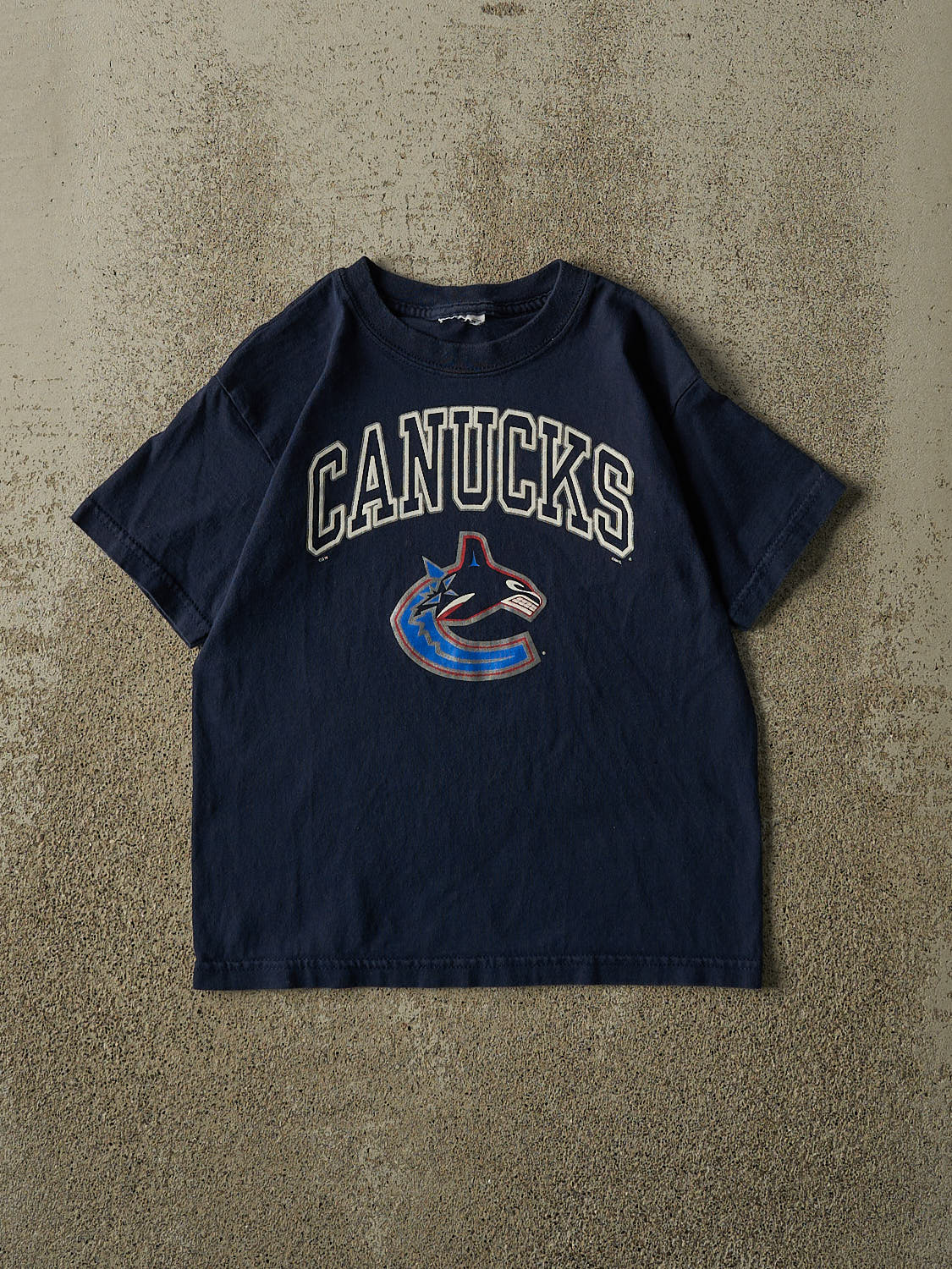 Vintage Y2K Navy Blue Vancouver Canucks Baby Tee (XXXS/XXS)