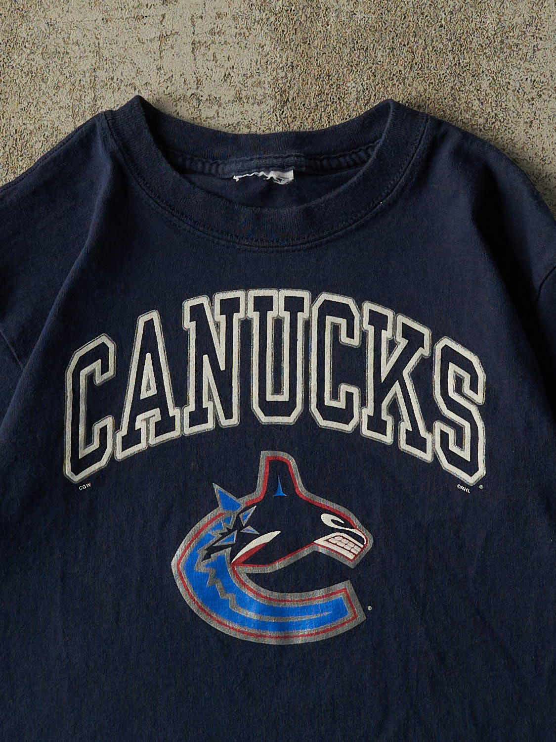 Vintage Y2K Navy Blue Vancouver Canucks Baby Tee (XXXS/XXS)