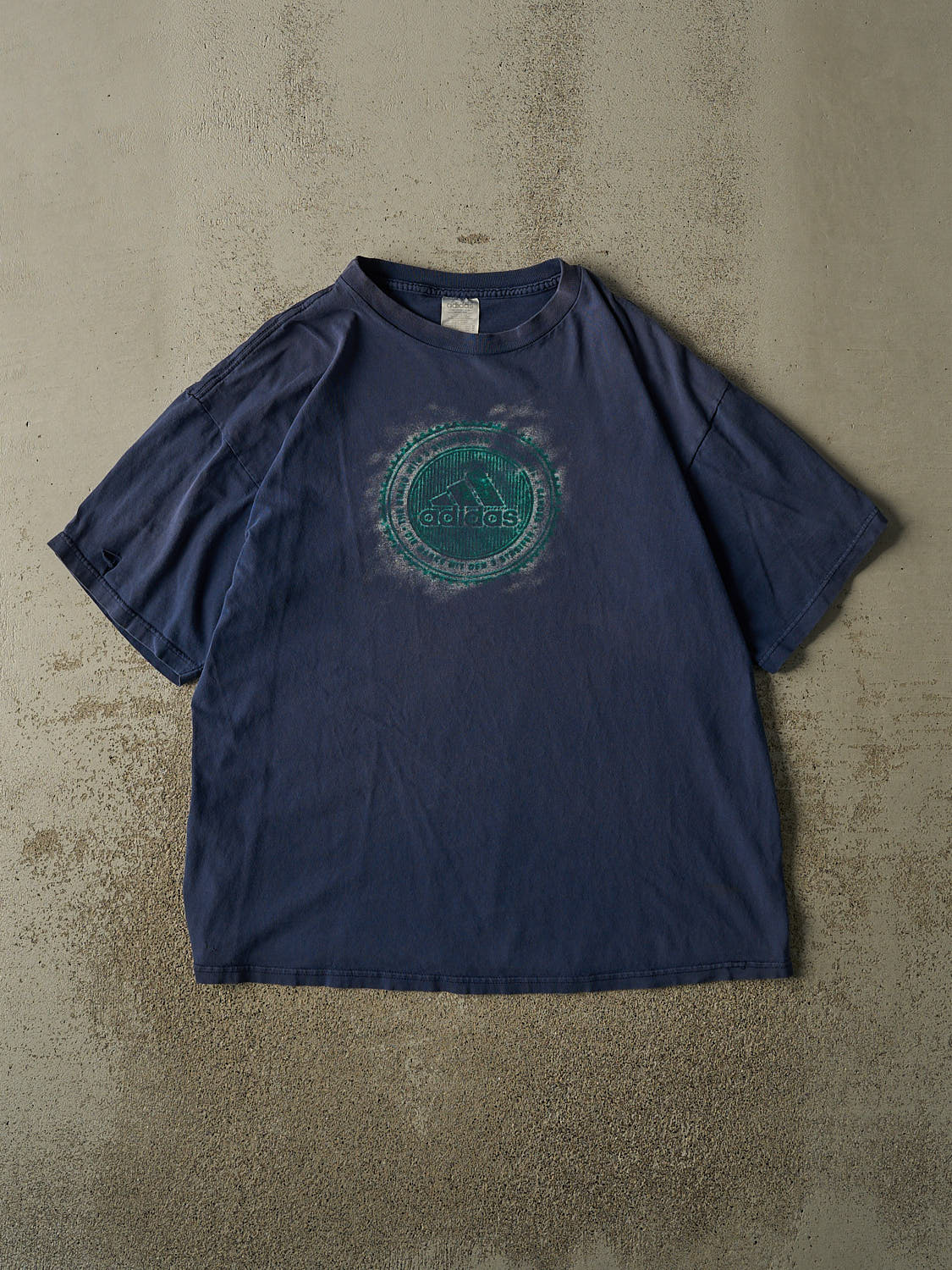 Vintage Y2K Navy Blue Adidas Tee (XL)