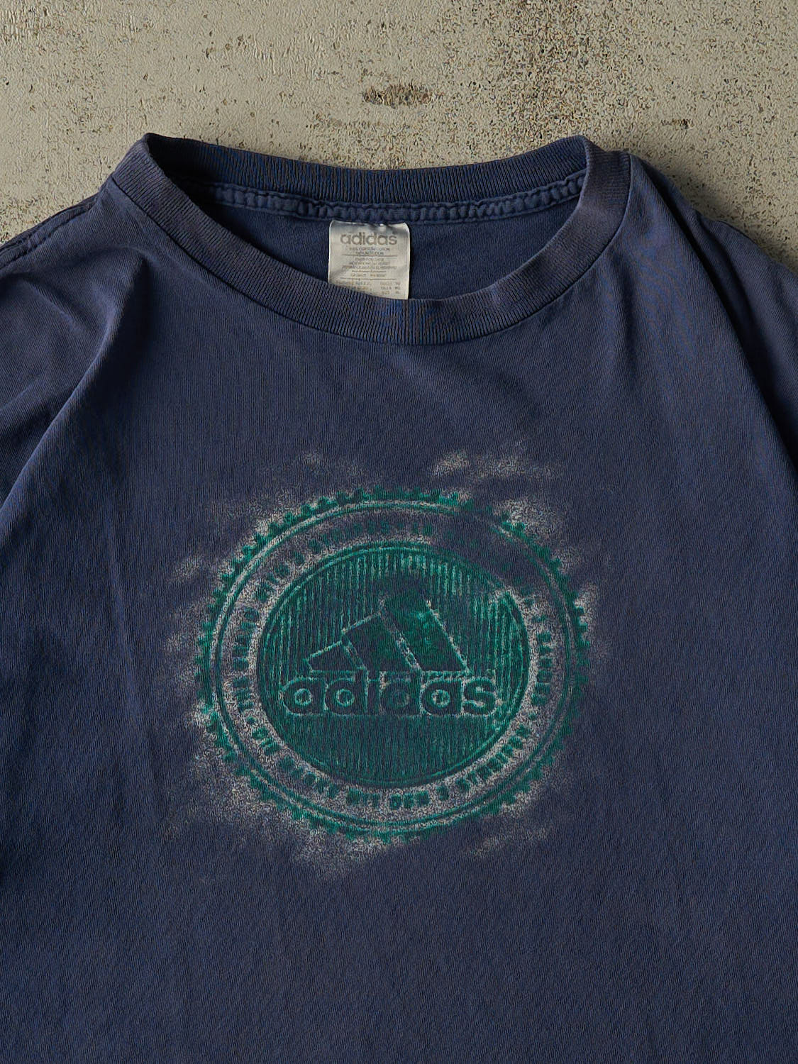 Vintage Y2K Navy Blue Adidas Tee (XL)