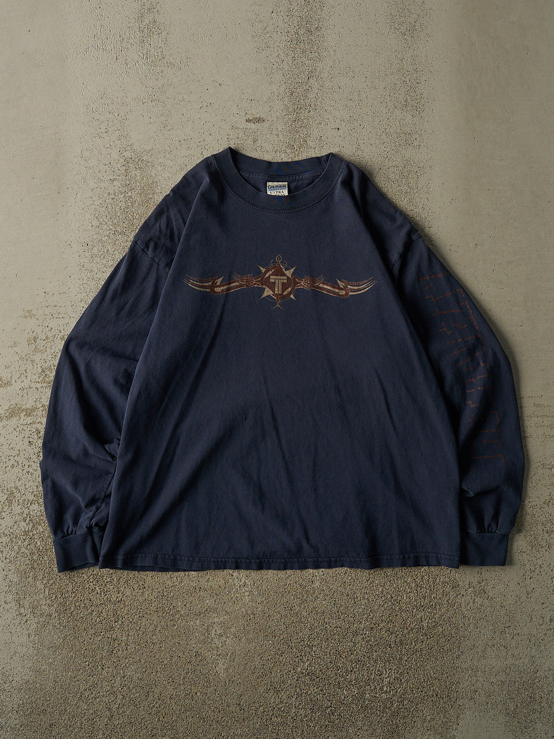 Vintage Y2K Navy Blue The Travezty Band Long Sleeve (L/XL)