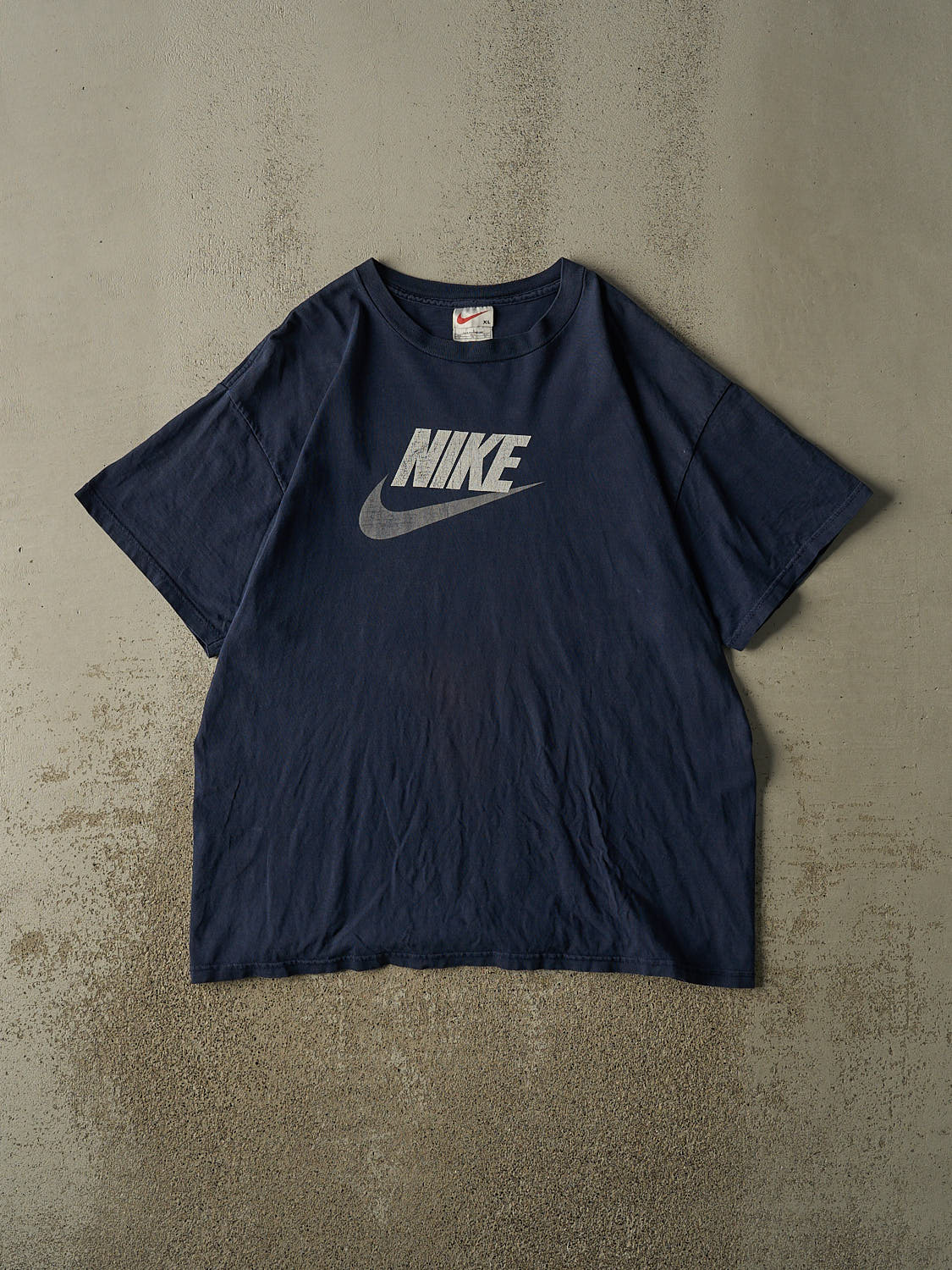 Vintage 90s Navy Blue Nike Logo Tee (XL/XXL)