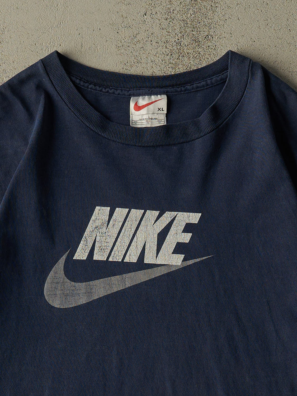 Vintage 90s Navy Blue Nike Logo Tee (XL/XXL)