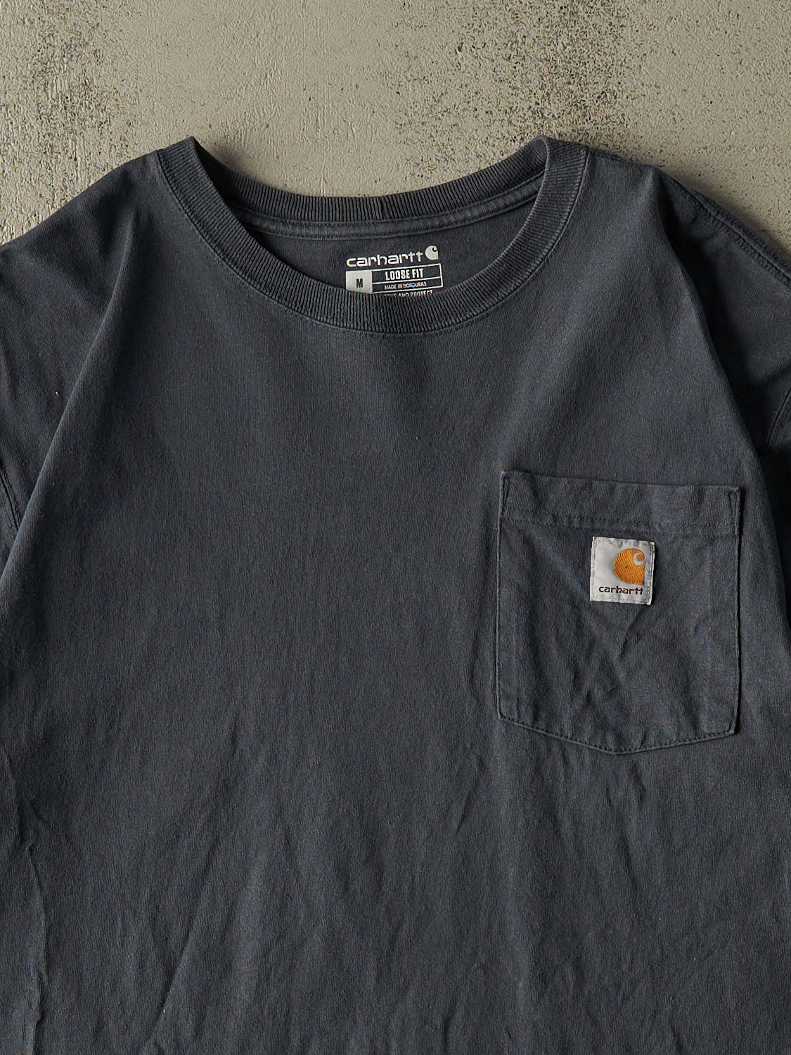 Vintage Y2K Navy Blue Carhartt Pocket Tee (L)