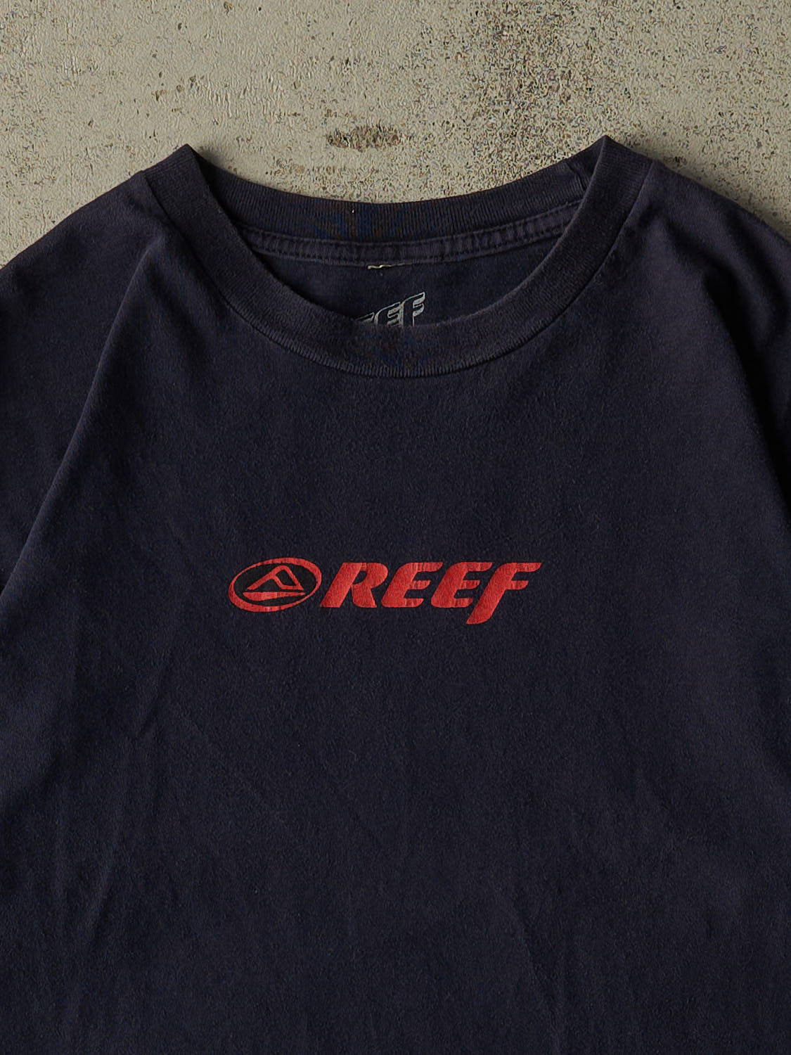 Vintage Y2K Navy Blue Reef Surf Tee (L/XL)