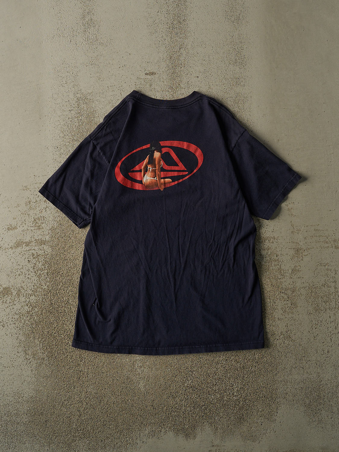 Vintage Y2K Navy Blue Reef Surf Tee (L/XL)