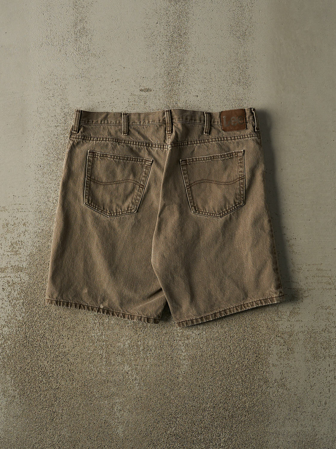Vintage 90s Sun Faded Brown Lee Denim Shorts (39x10)