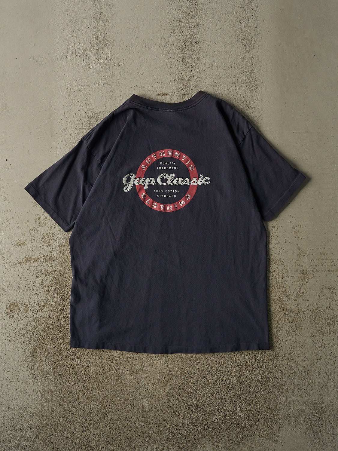 Vintage 90s Navy Blue Gap Single Stitch Tee (L/XL)