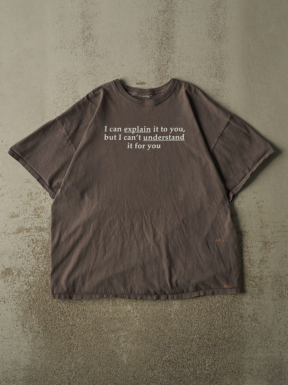 Vintage 90s Grey "I Can Explain It To You.." Slogan Tee (L/XL)