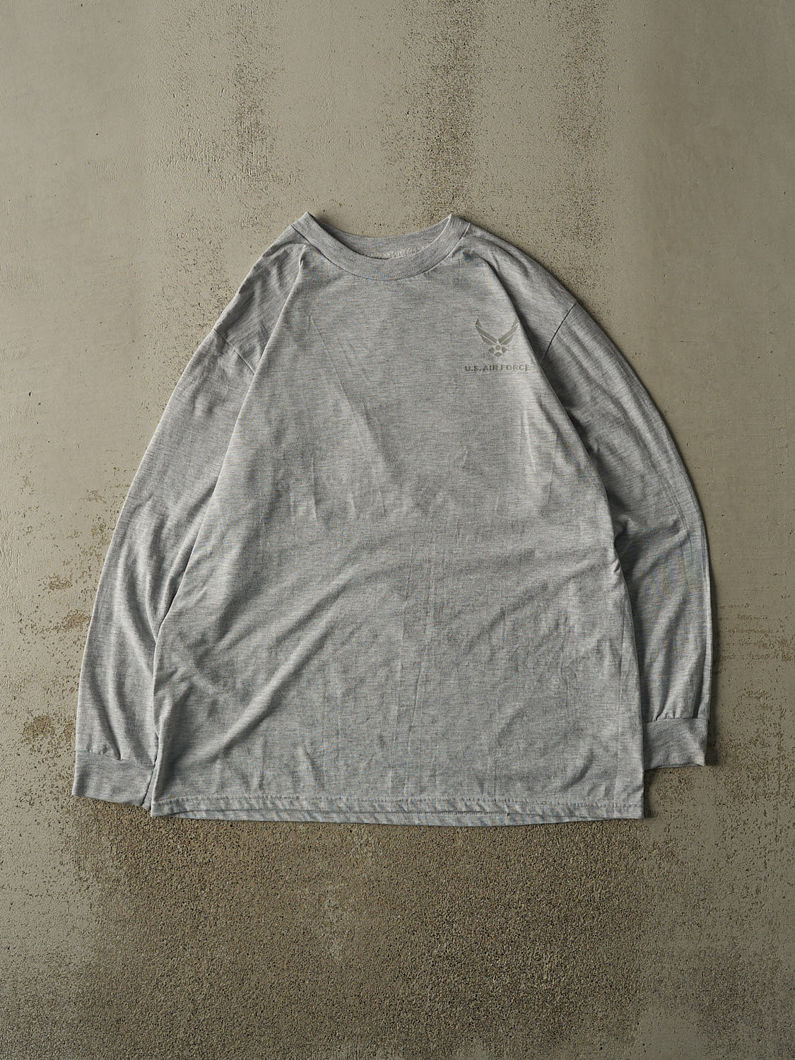 Vintage 90s Heather Grey US Air Force Long Sleeve (XL/XXL)