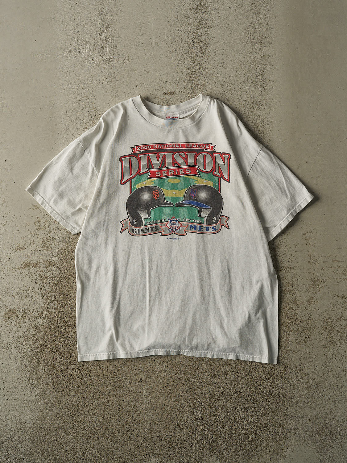 Vintage 00' White San Francisco Giants vs New York Mets Tee (L/XL)