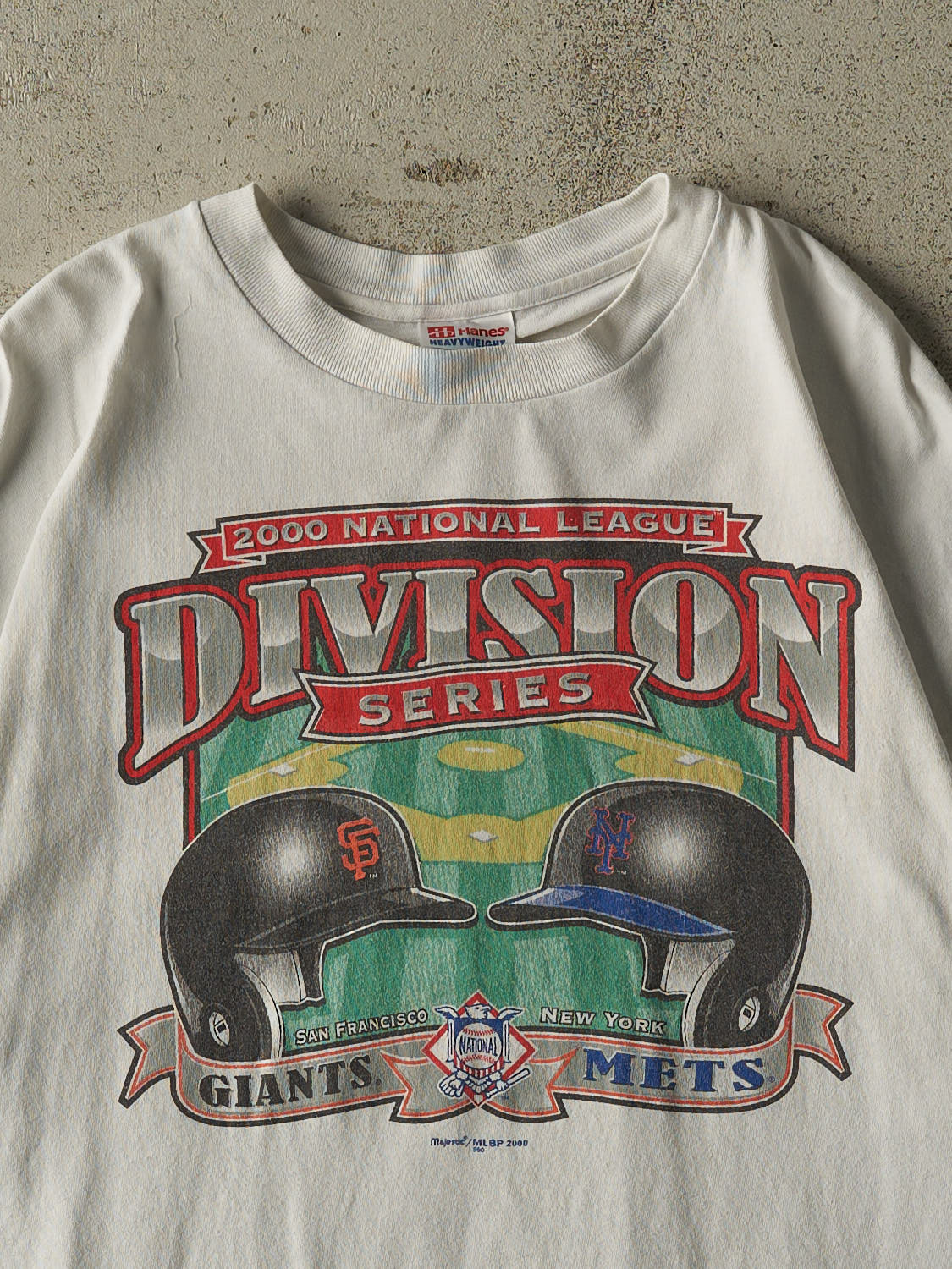 Vintage 00' White San Francisco Giants vs New York Mets Tee (L/XL)