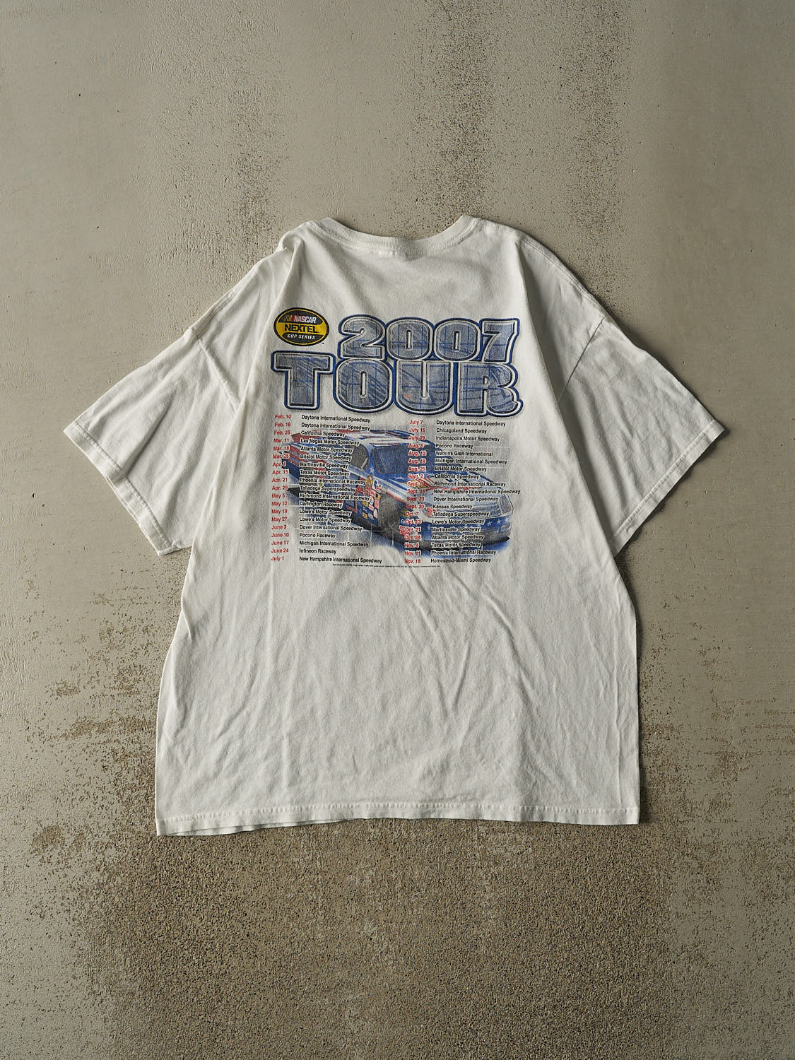 Vintage 07' White Nascar Nextel Cup Tee (L/XL)