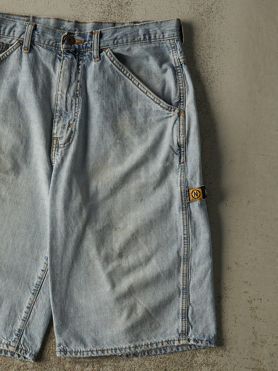 Vintage 90s Light Wash Nautica Carpenter Jorts (33x13)