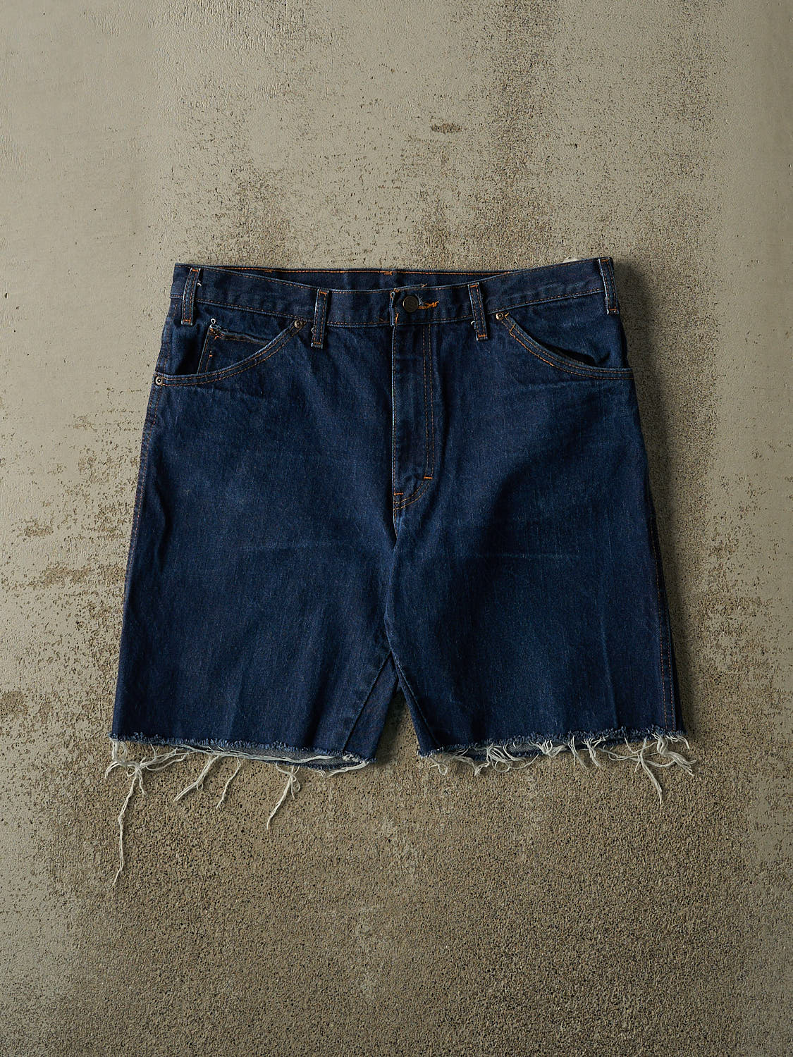 Vintage 90s Dark Wash Dickies Cut Off Jorts (36x8.5)