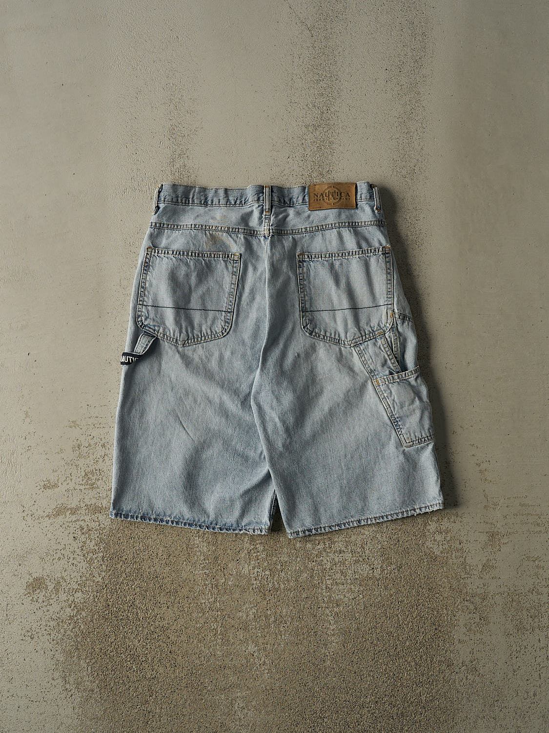 Vintage 90s Light Wash Nautica Carpenter Jorts (33x13)