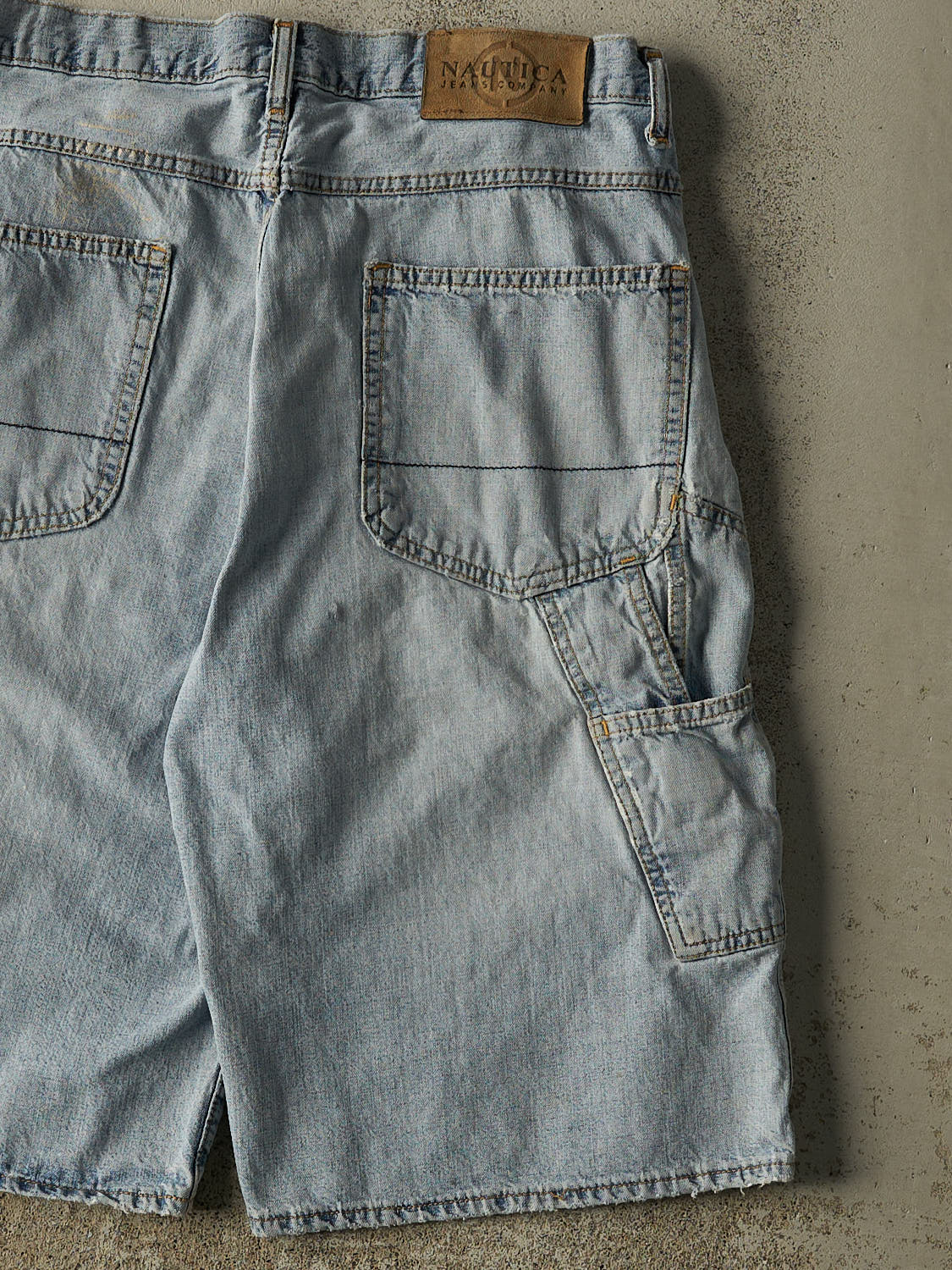 Vintage 90s Light Wash Nautica Carpenter Jorts (33x13)