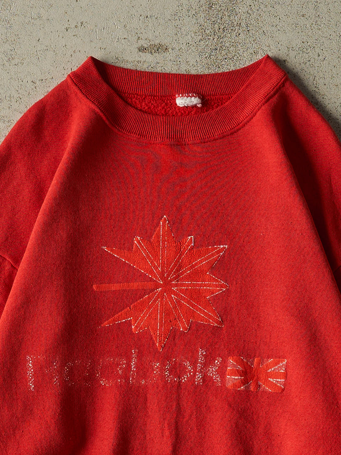 Vintage 80s Red Reebok Logo Crewneck (S/M)