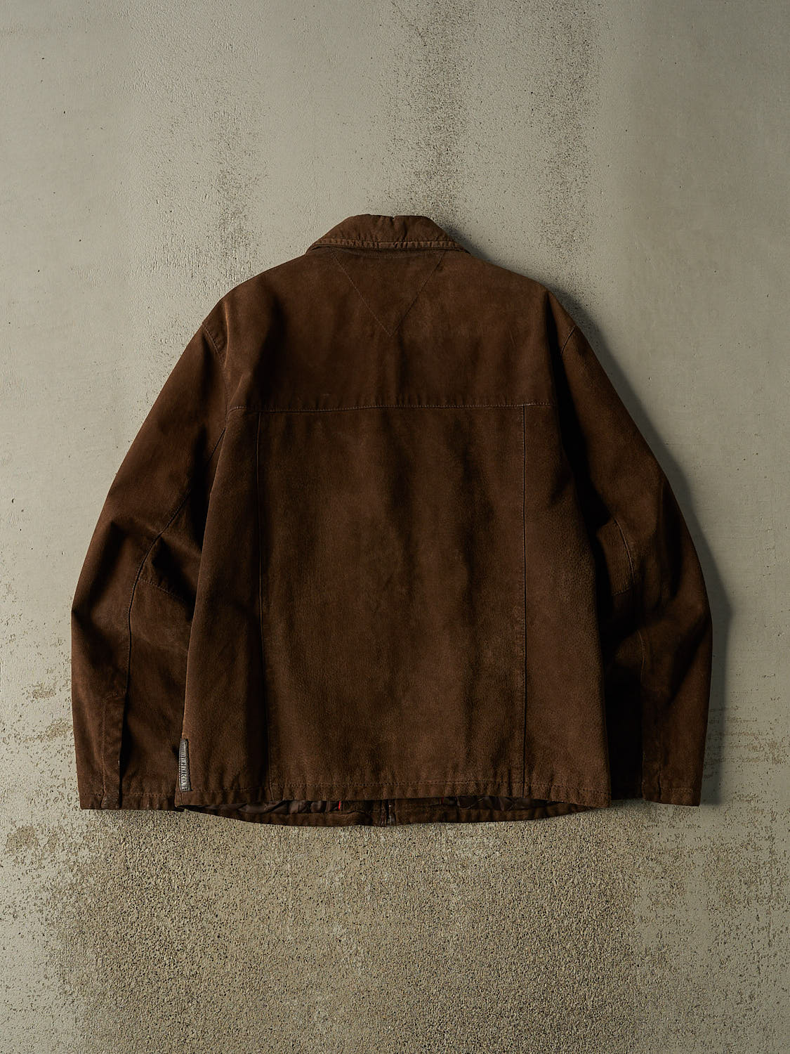 Vintage Y2K Brown Tommy Hilfiger Suede Jacket (L)