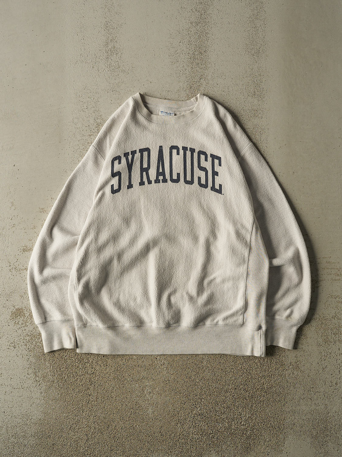 Vintage Y2K Grey Champion Reverse Weave Syracuse University Inside Out Crewneck (XL/XXL)
