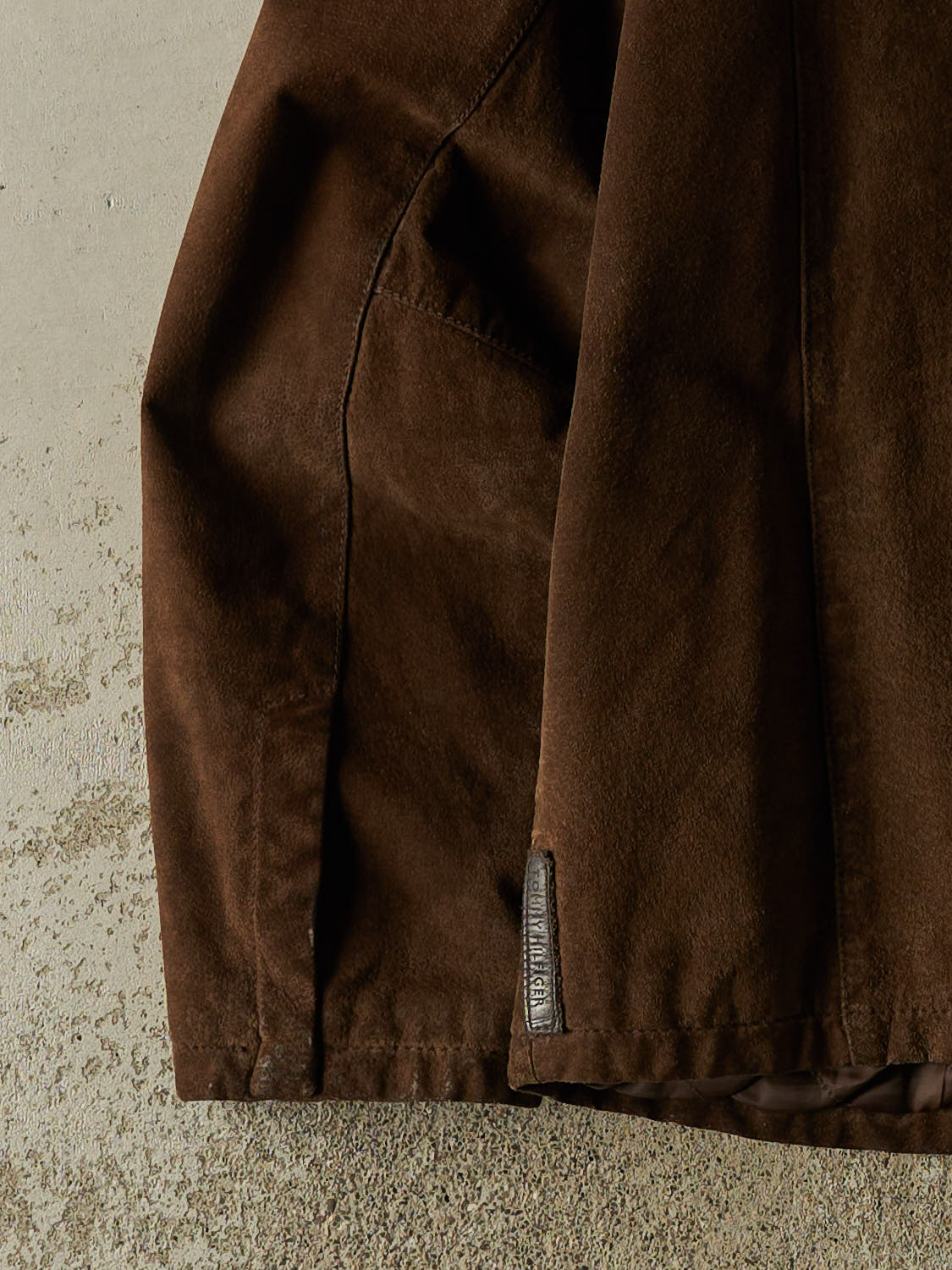 Vintage Y2K Brown Tommy Hilfiger Suede Jacket (L)
