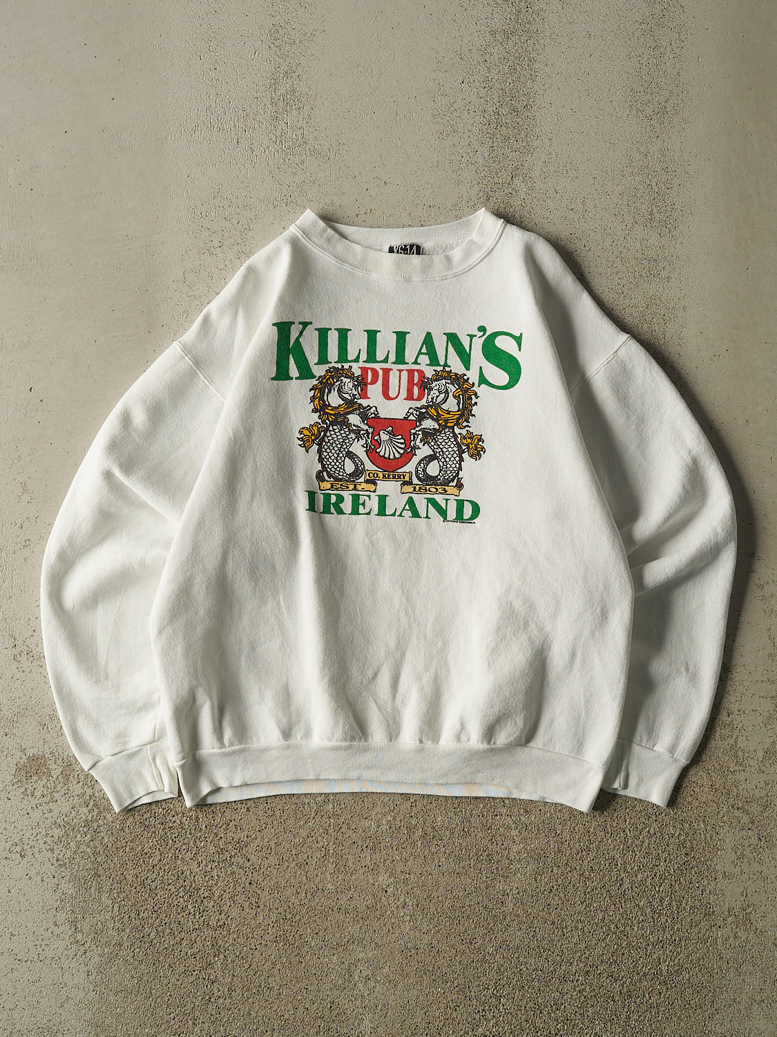 Vintage 90s White Killian's Pub Ireland Crewneck (M/L)