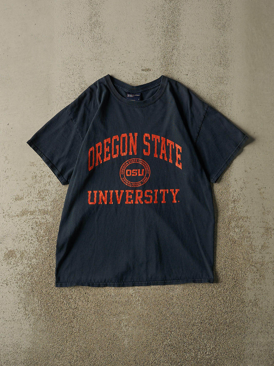 Vintage Y2K Navy Blue Oregon State University Tee (L)