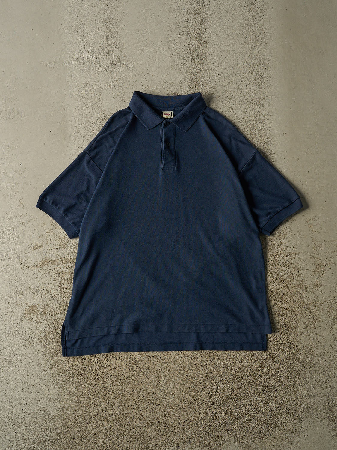 Vintage 90s Navy Blue Levi's Quarter Button Tee (XL)
