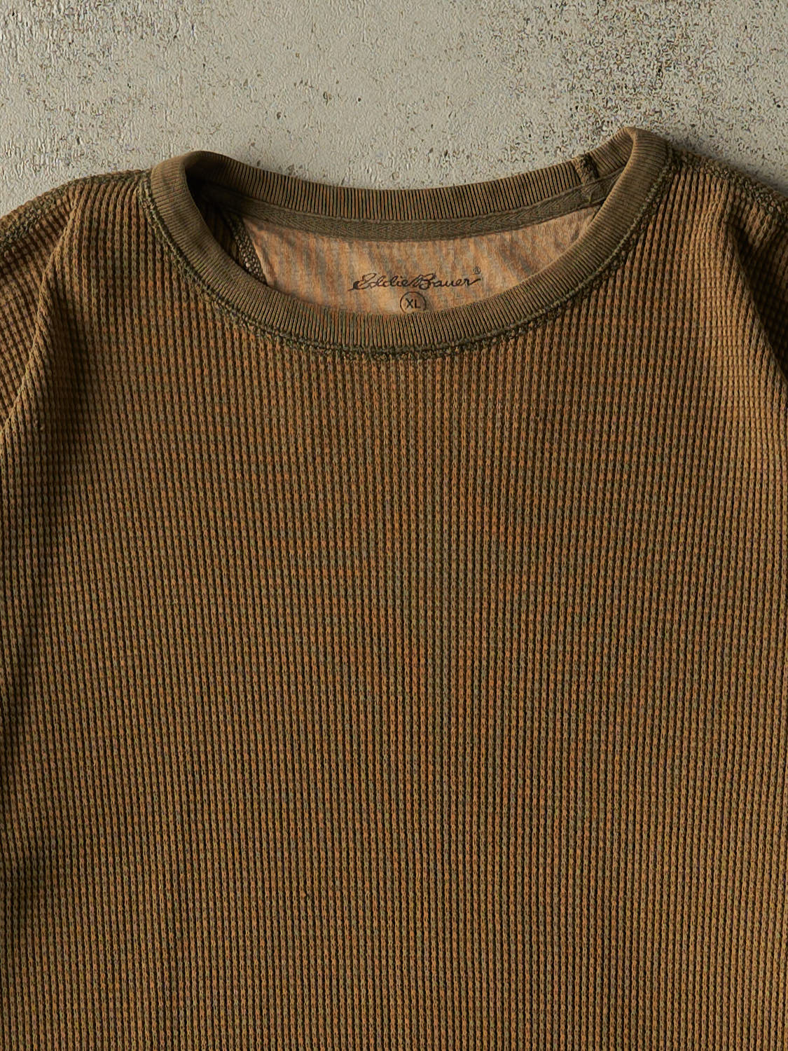 Vintage Y2K Sun Faded Green Eddie Bauer Thermal Long Sleeve (XL/XXL)