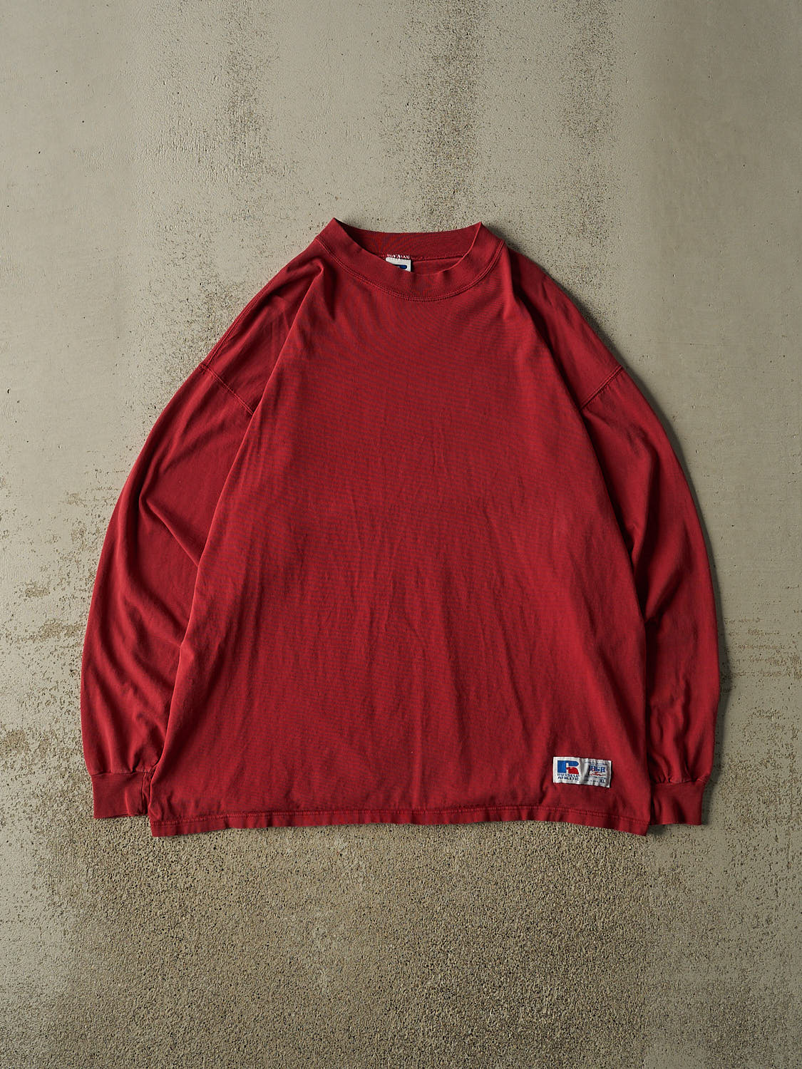 Vintage 90s Red Russell Athletic Blank Long Sleeve (XL)