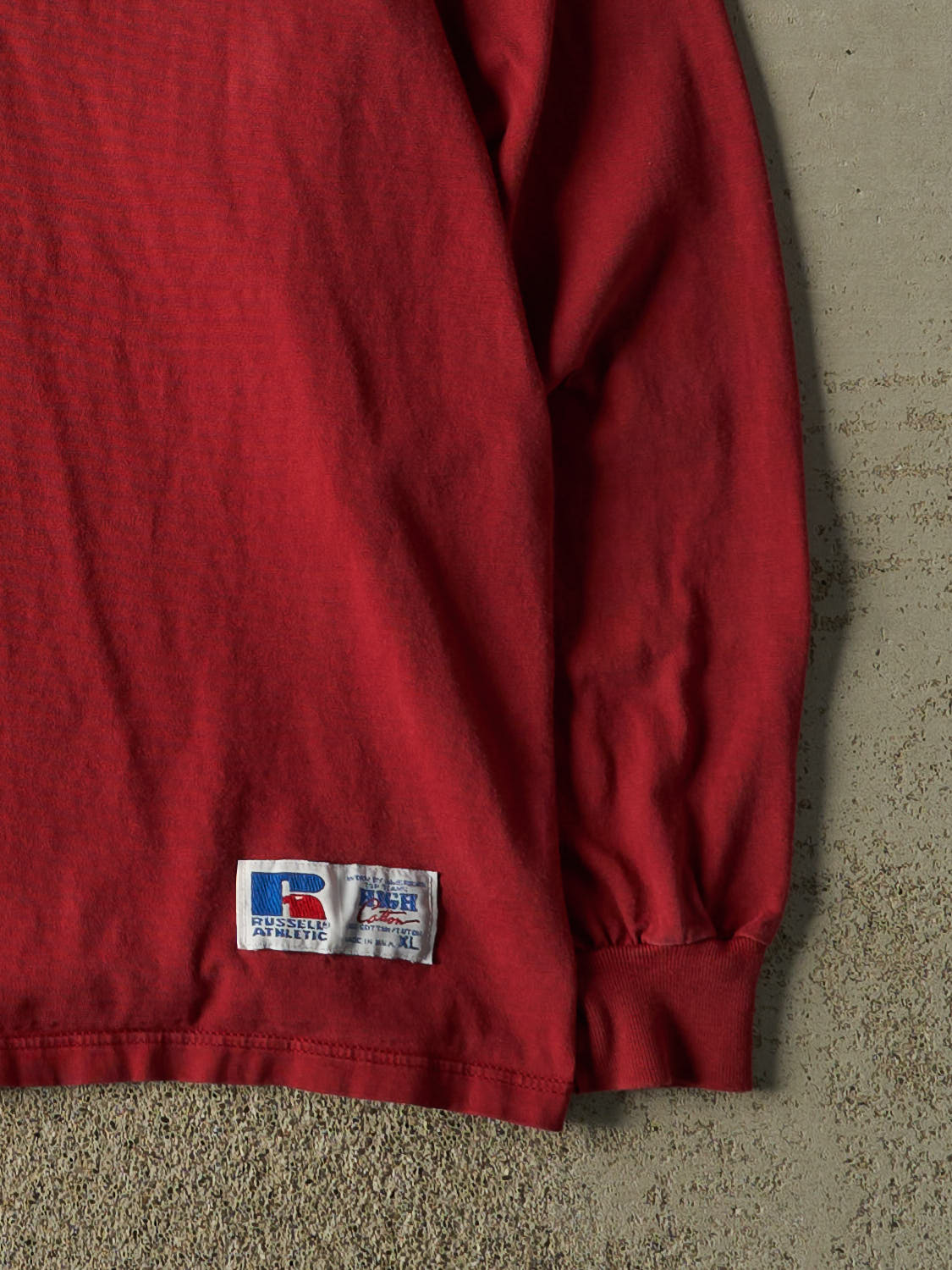 Vintage 90s Red Russell Athletic Blank Long Sleeve (XL)