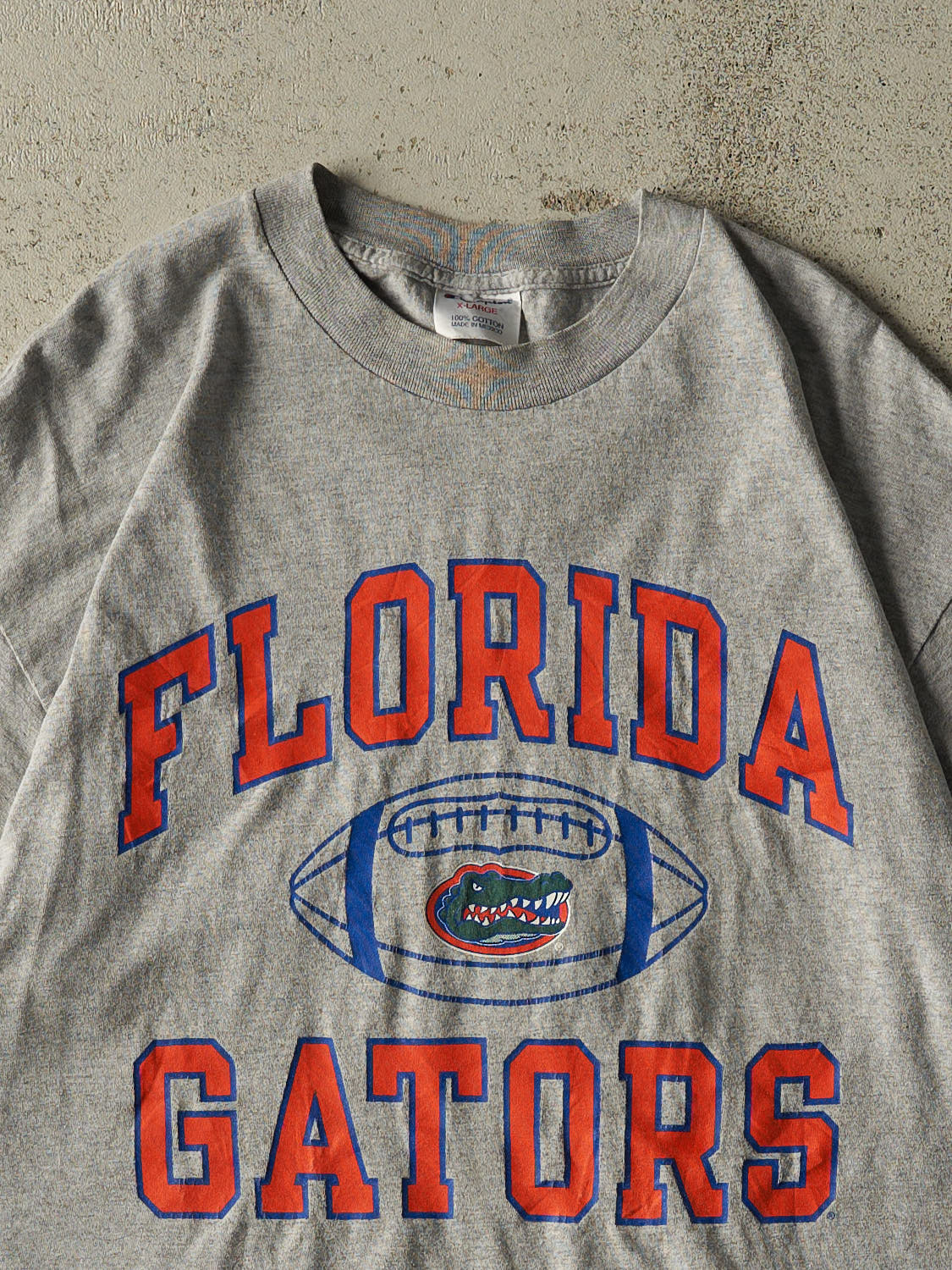 Vintage 90s Grey University of Florida Gators Tee (L/XL)