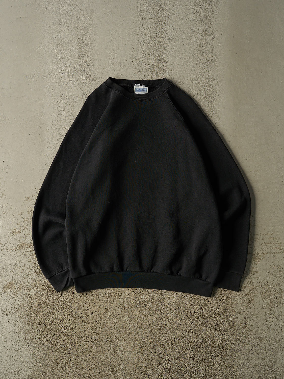 Vintage 90s Faded Black Blank Crewneck (XL)
