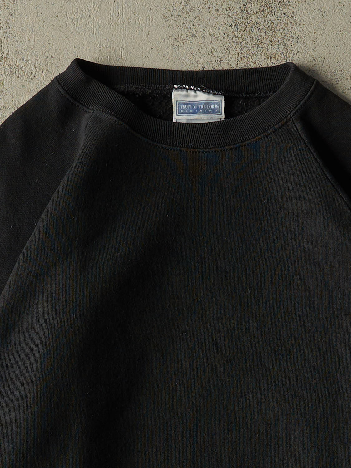 Vintage 90s Faded Black Blank Crewneck (XL)
