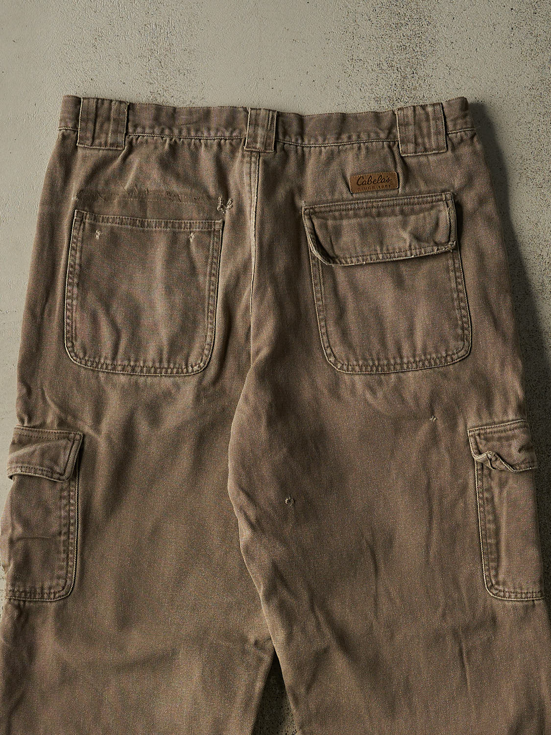 Vintage Y2K Brown Cabela's Flannel Lined Cargo Work Pants (35x30)