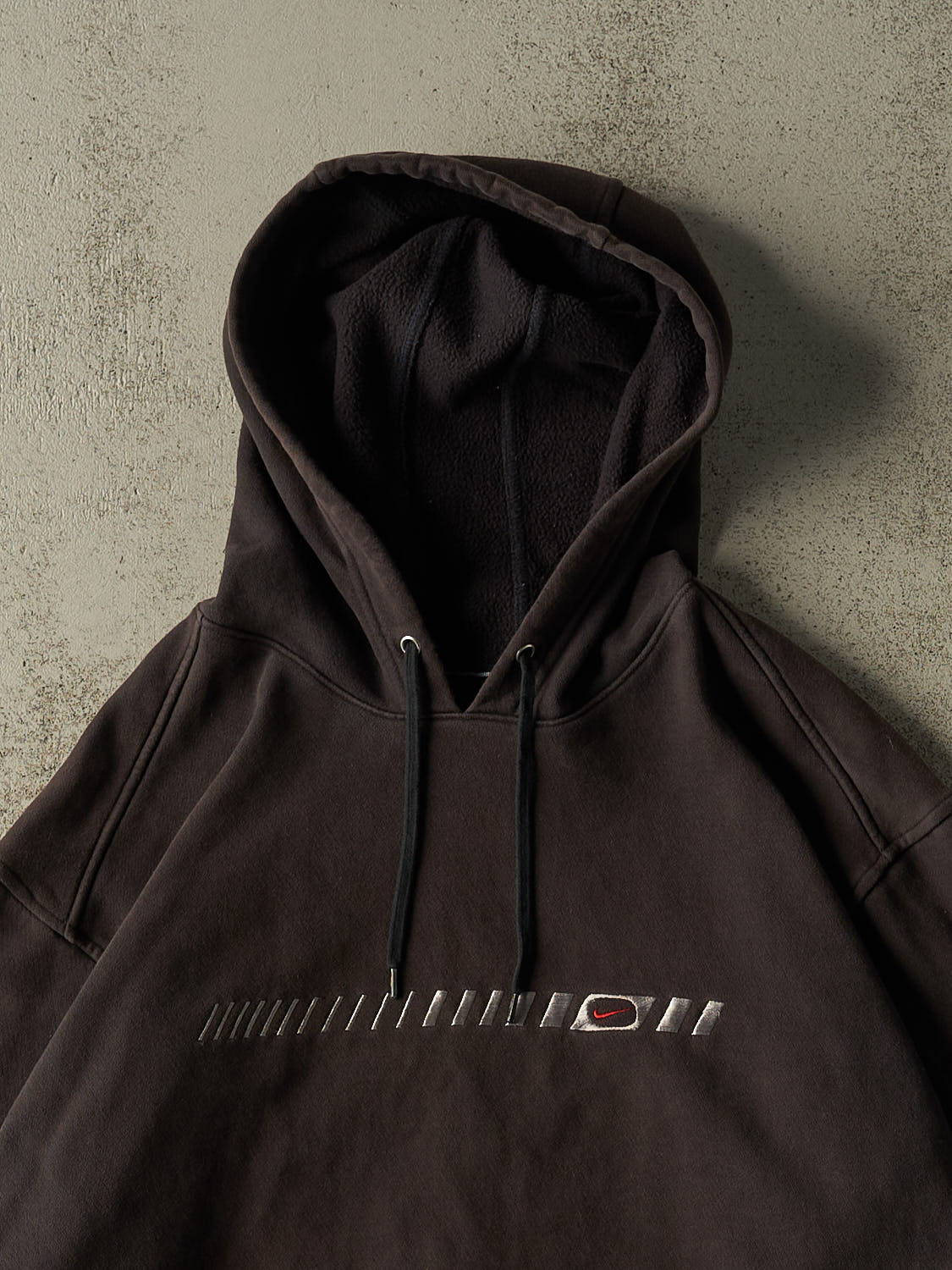 Vintage 90s Faded Black Nike Embroidered Hoodie (XL)