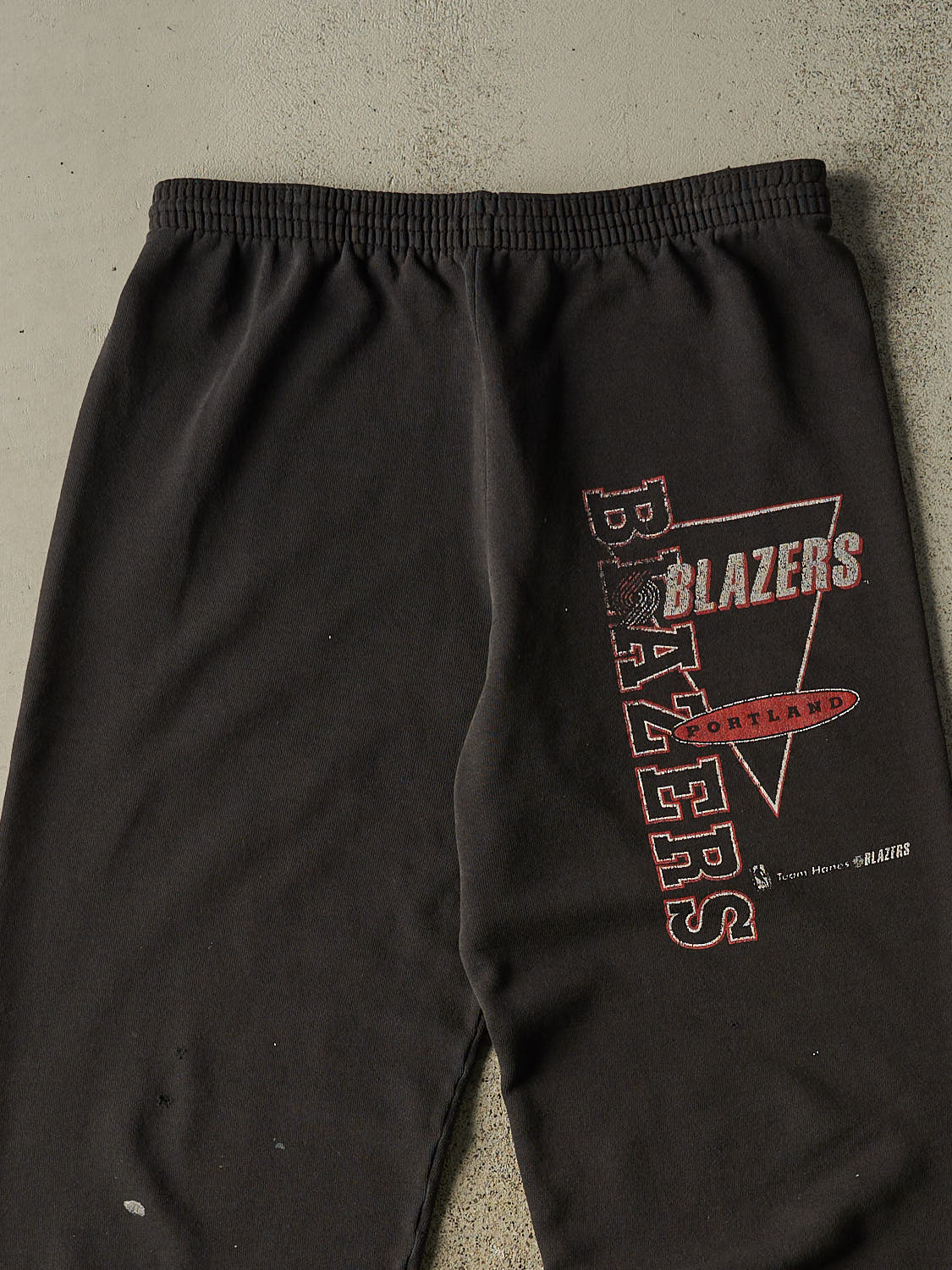 Vintage 90s Faded Black Portland Trailblazers Sweat Pants (32x28)