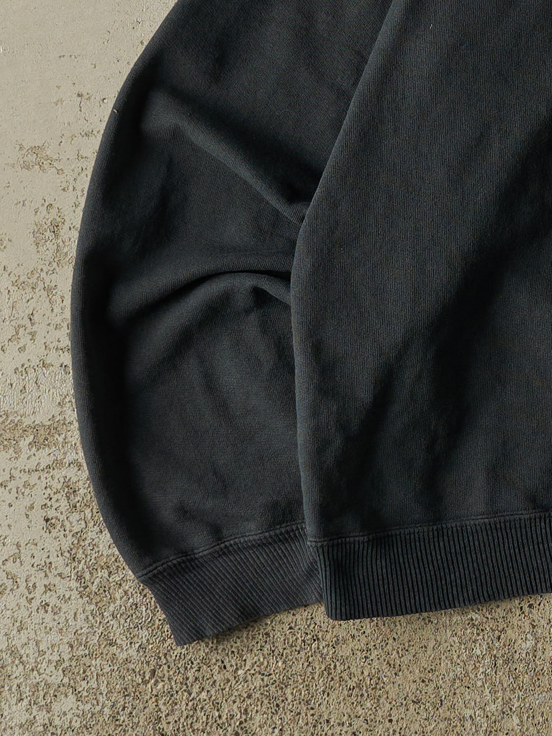 Vintage 90s Faded Black Air Jordan Embroidered Mock Neck Bootleg Crewneck (S)