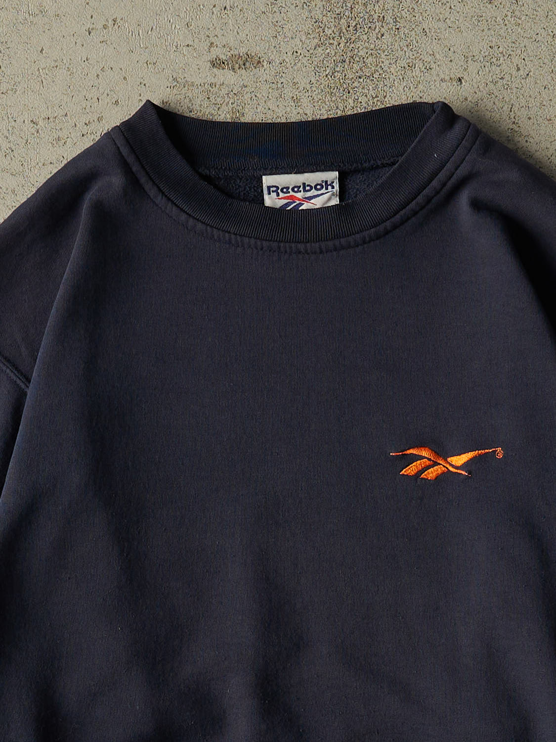 Vintage 90s Navy Blue Reebok Embroidered Crewneck (M)