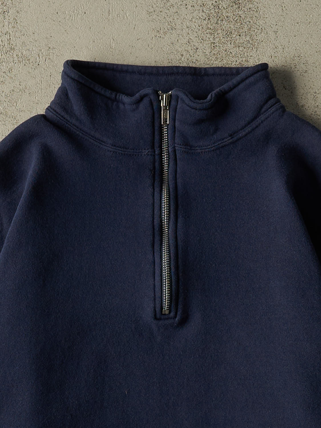 Vintage Y2K Navy Blue Russell Athletic Quarter Zip Sweater (XL)