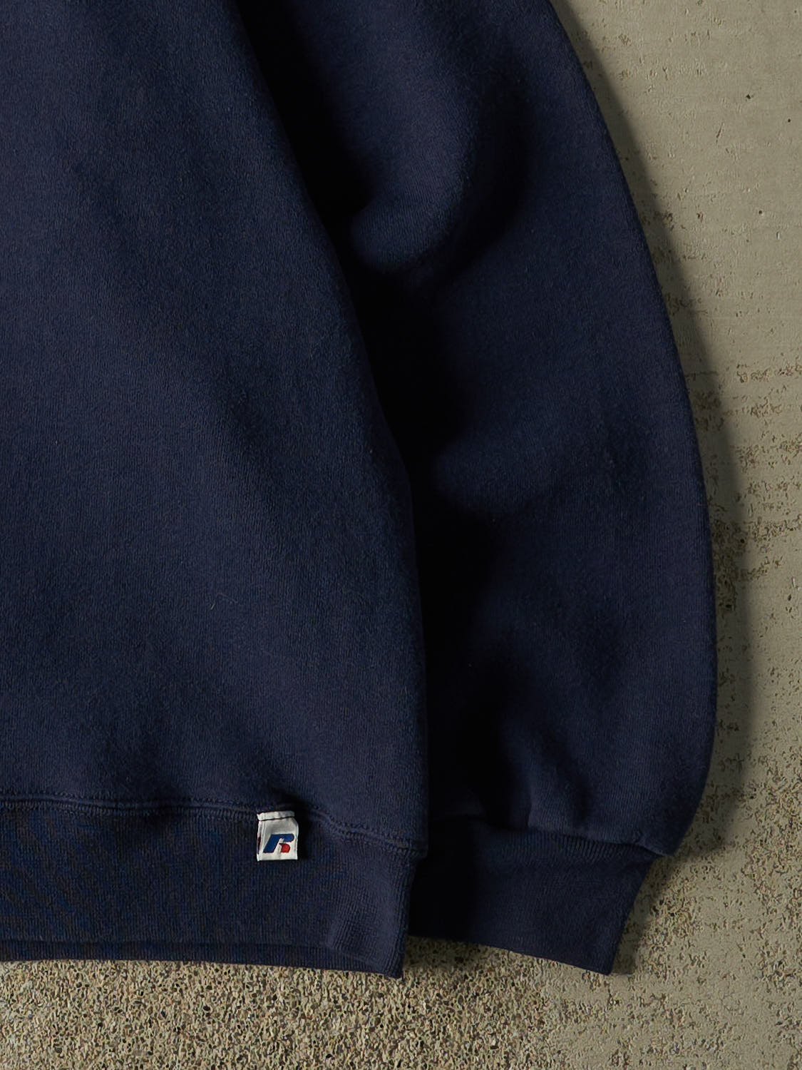 Vintage Y2K Navy Blue Russell Athletic Quarter Zip Sweater (XL)