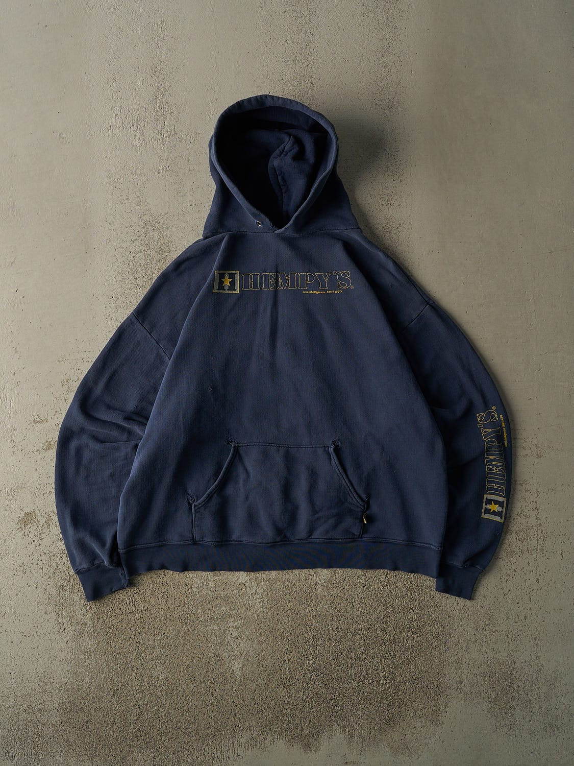 Vintage 90s Navy Blue Hempy's Hoodie (M/L)