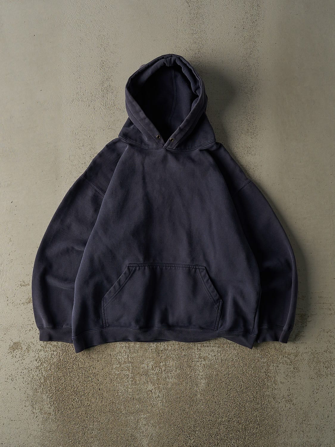 Vintage Y2K Navy Blue Blank Hoodie (M)