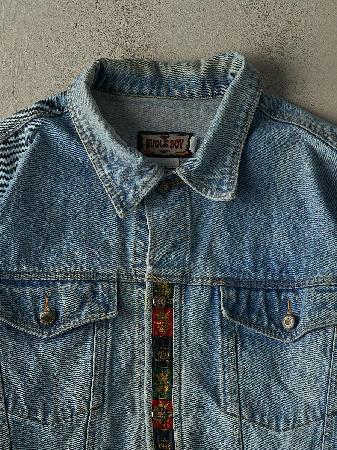 Vintage 90s Light Wash Bugle Boy Denim Jacket (M/L)