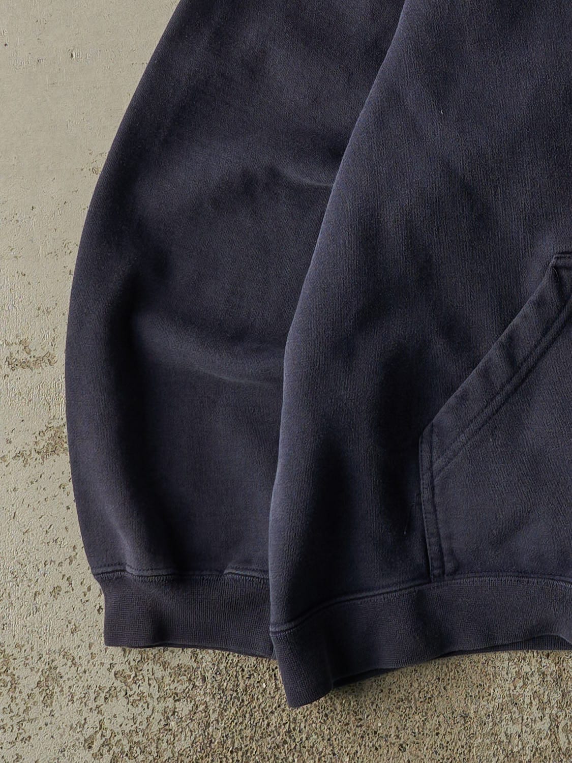 Vintage Y2K Navy Blue Blank Hoodie (M)